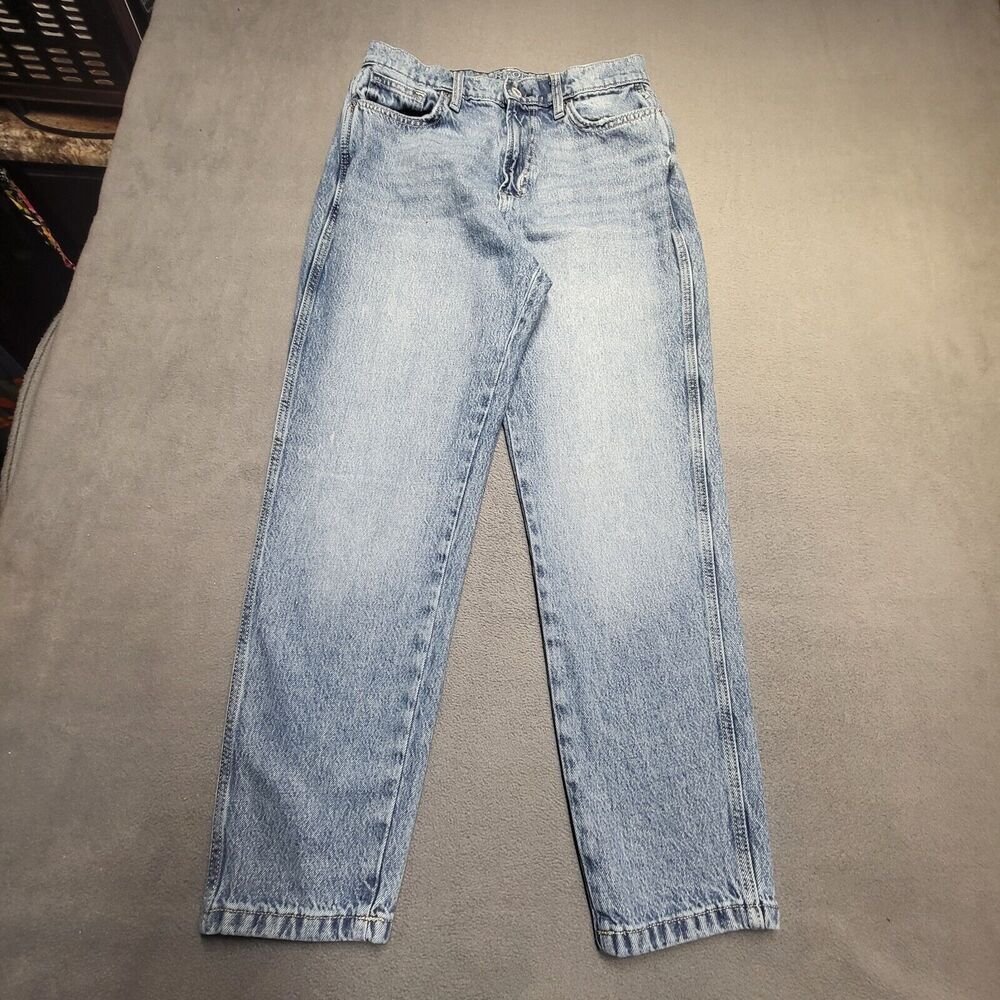 Arizona Jean Co Juniors Size 9 Highest Rise‎ Mom Jeans Distressed Denim